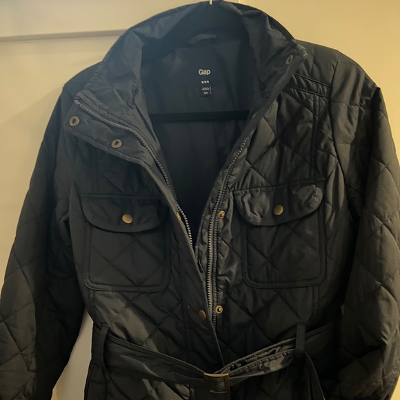 Gap womens' navy quilted jacket - Picture 2 of 8